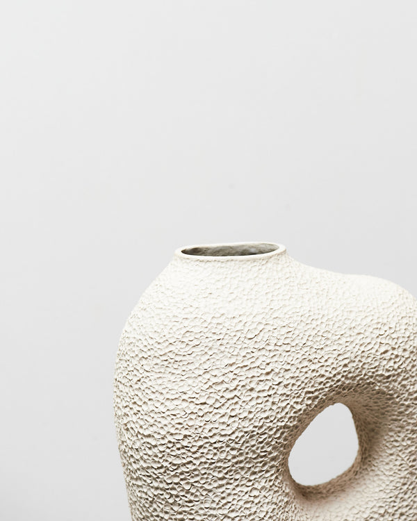 Curious Sculpted Vase - Extra Large with dot dot dot texture