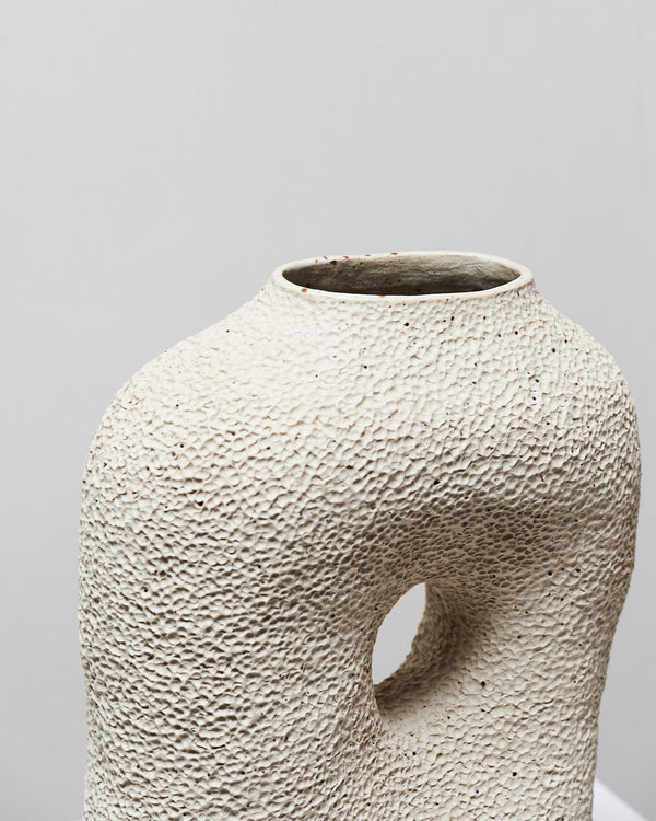 Curious Sculpted Vase - Large with dot dot dot texture